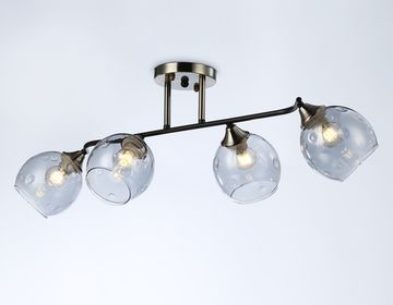 Потолочная люстра на штанге 4*Е27 TR303011 бронза/черный/дымчатый Traditional Modern Ambrella