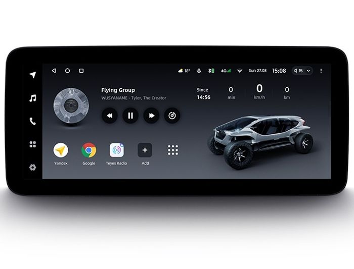 Магнитола для Mazda 3 BP 2019-2023 (ШГУ без монитора) - Teyes LUX ONE ROUND монитор 12.3", Android 10, Быстрая, CarPlay, 4G SIM-слот