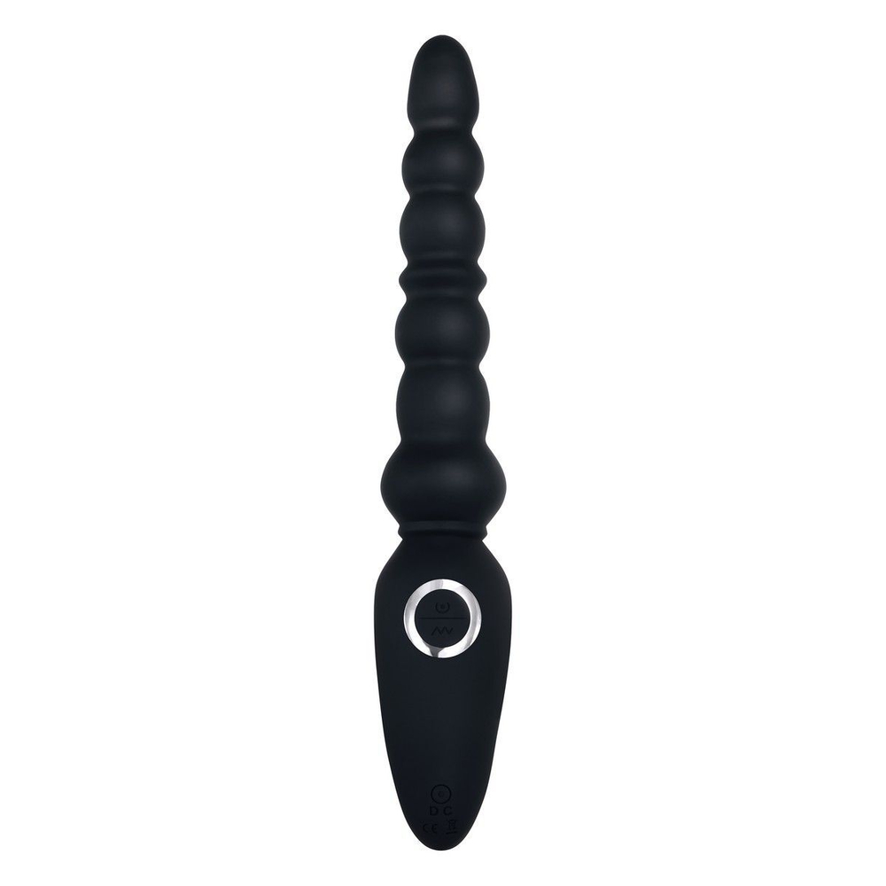Черная анальная виброелочка Magic Stick - 22,6 см. (Цвет: черный)