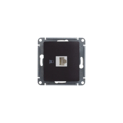 GLOSSA РОЗЕТКА компьютерная RJ45 кат.5Е, ШОКОЛАД