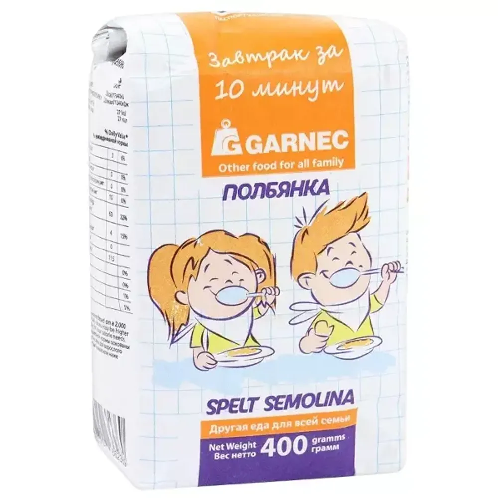 КРУПА ПОЛБЯНАЯ БЕЗ ГЛЮТЕНА 400гр (GARNEC)