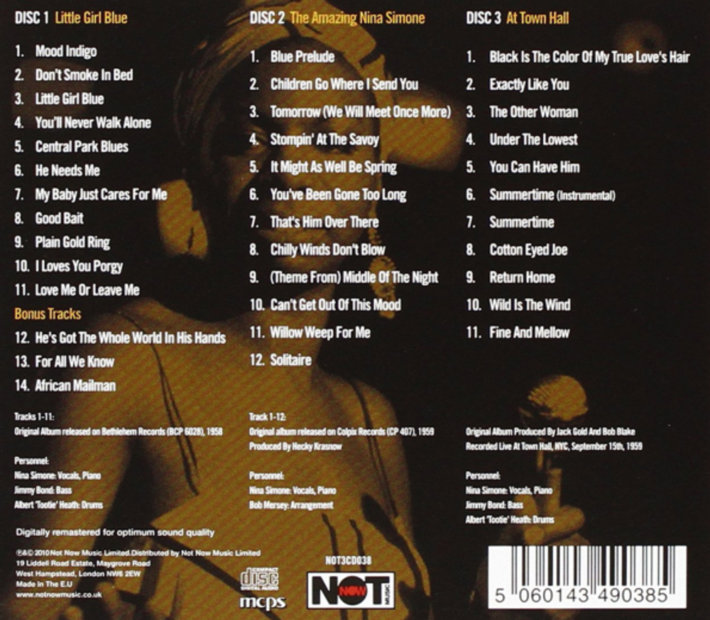 Nina Simone / Trilogy: Little Girl Blue, The Amazing Nina Simone, At Town Hall (3CD)