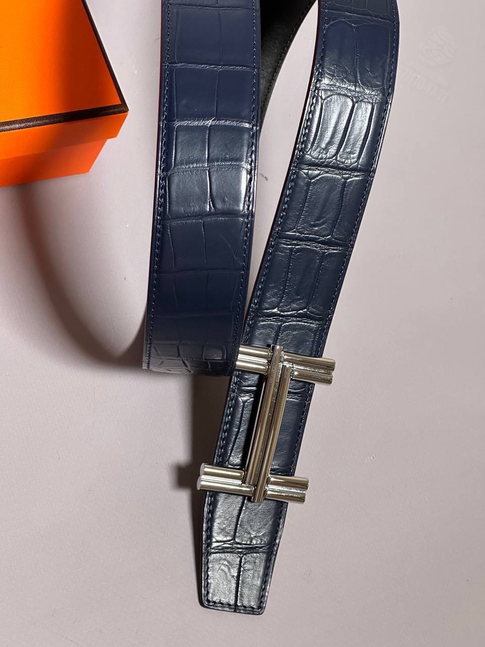Ремень Hermes из кожи крокодила