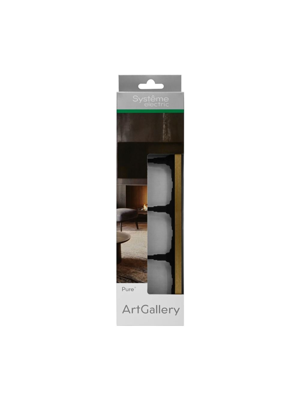 Рамка 4-м ArtGallery Pure метал. латунь SE GAL312204