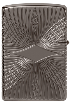 49291 Зажигалка ZIPPO Armor Black Ice, латунь/сталь, чёрная, 38x13x57 мм