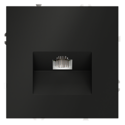 Розетка компьютерная встраиваемая VOLTUM S70 RJ45 кат.6, (черный матовый)