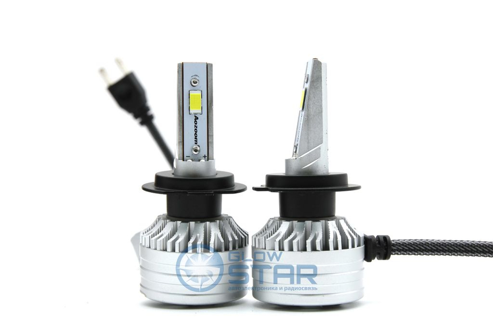 Светодиодные лампы H7 Aozoom ALH-08 в штатную линзу с вент-ром, 12V, 35W, 6000K (комплект, 2шт)