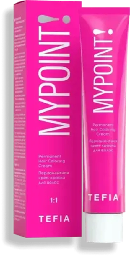 Перманентная крем-краска для волос Tefia MY Mypoint, 9.81 очень светлый блондин коричнево-пепельный, 60 мл