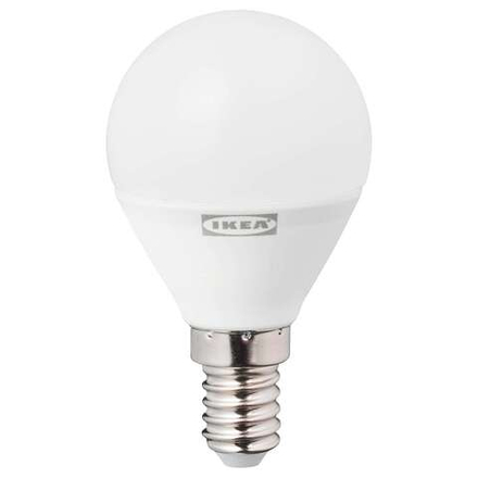 IKEA TRÅDFRI  (ИКЕА ТРÅДФРИ)  -  Светодиодная лампа E14 470 люмен, умная беспроводная диммируемая/белая сфера спектра