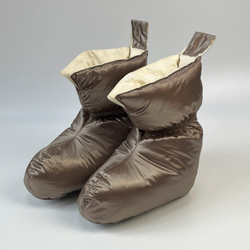 Сапожки-носочки пуховые German Grass Comfort Socks Travel Milk Chocolate бежевые Коричневый