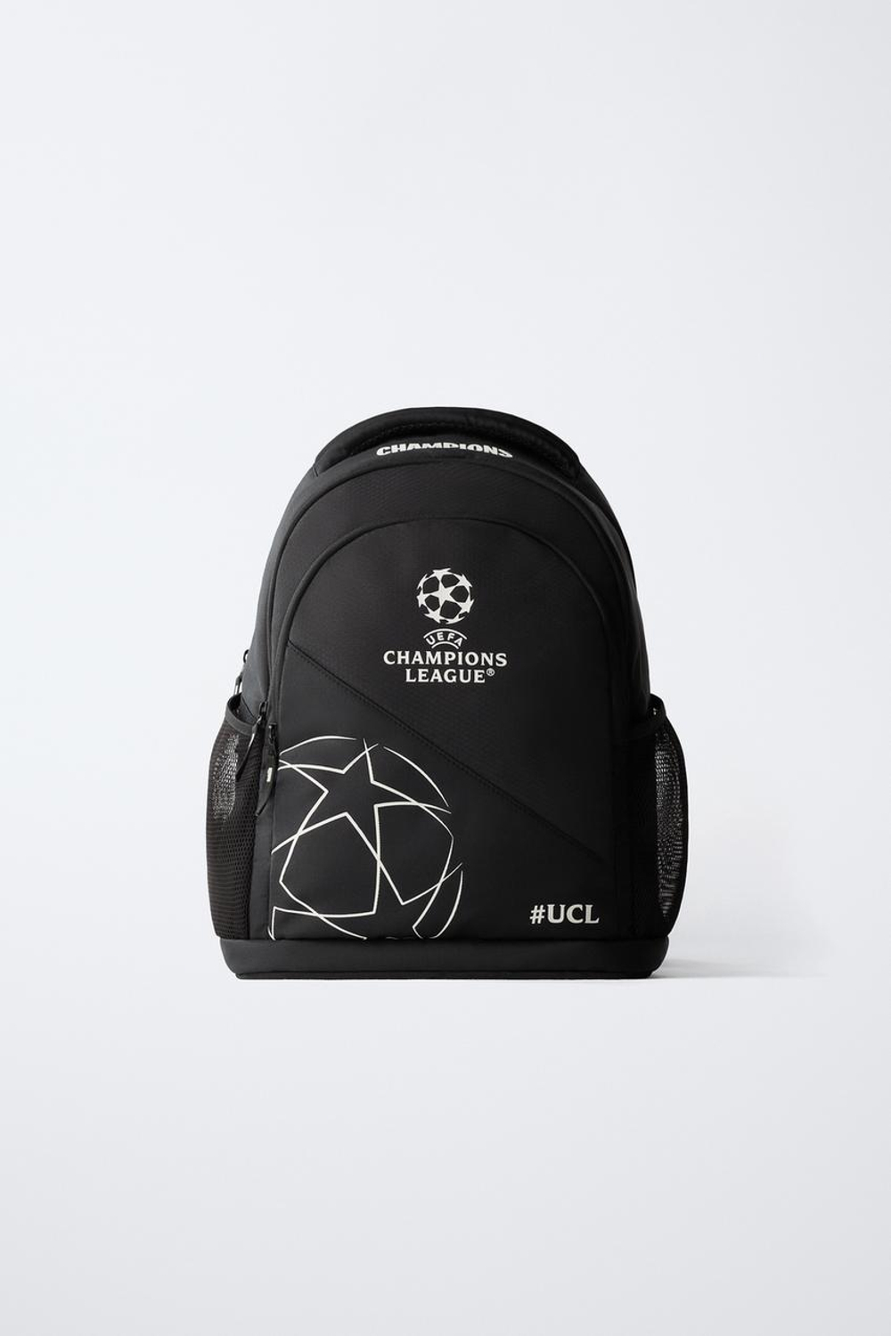 ZARA РЮКЗАК UEFA CHAMPIONS LEAGUE ® GLOW IN THE DARK, ЧЕРНЫЙ