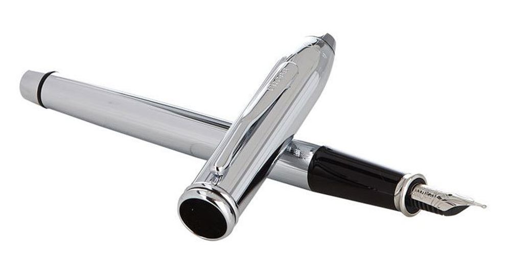 Ручка перьевая Cross Townsend Lustrous Chrome перо F сталь (536-FS)