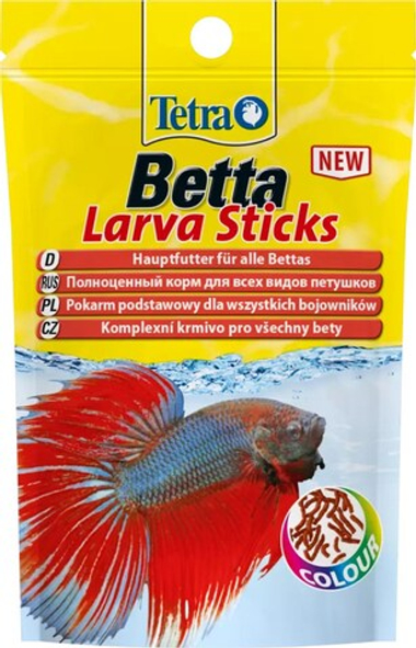 Tetra Betta Larva Sticks Корм для тропических бойцовых и лабиринтовых рыб 5 г