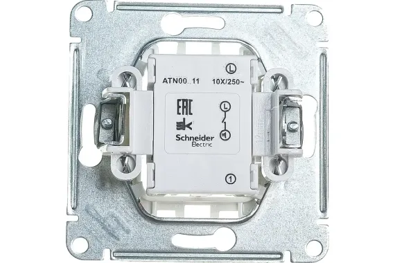 Выключатель Systeme Electric ATLASDESIGN 1-клавишный карбон 34605