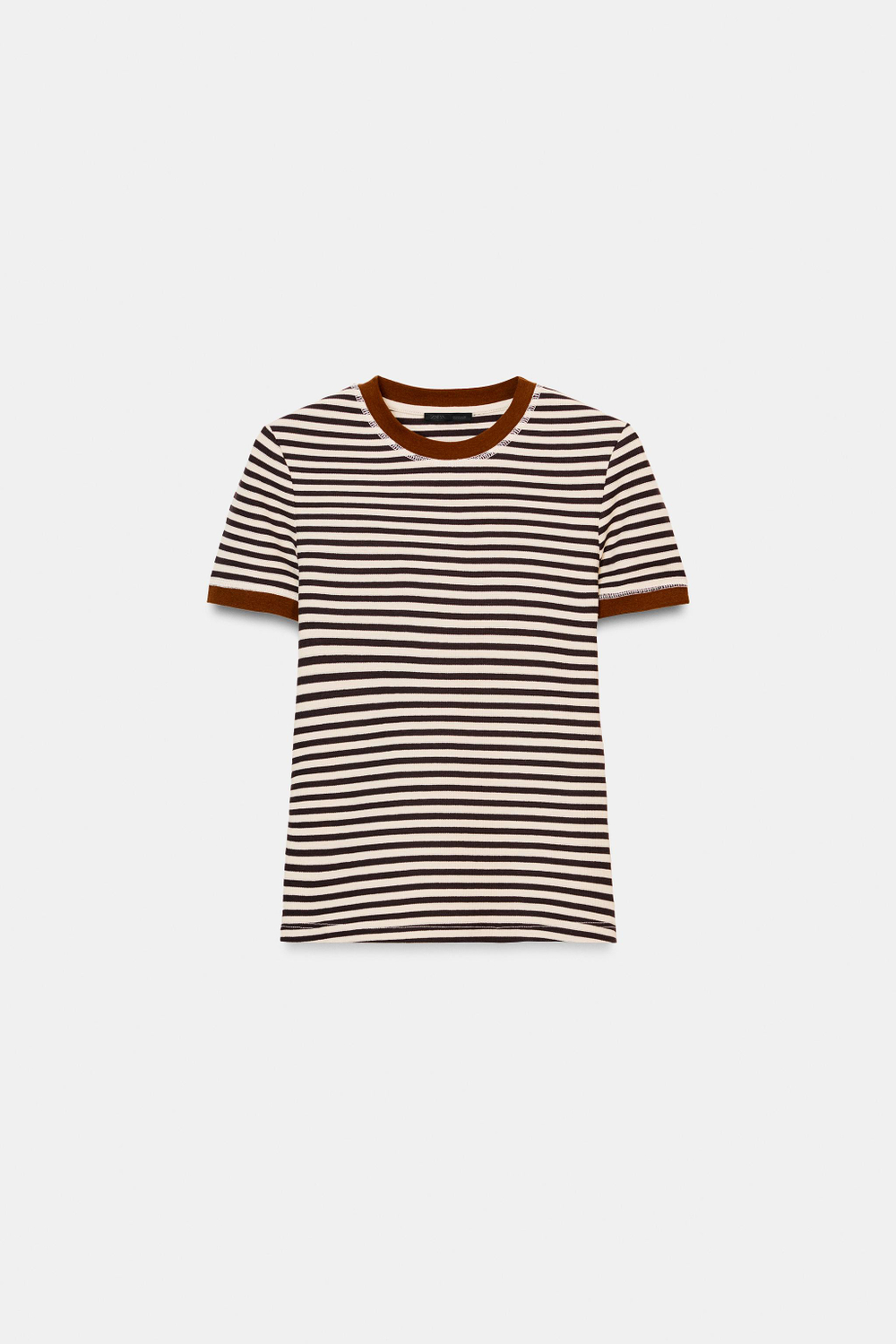ФУТБОЛКА В ПОЛОСКУ С КОРОТКИМИ РУКАВАМИ — ZARA