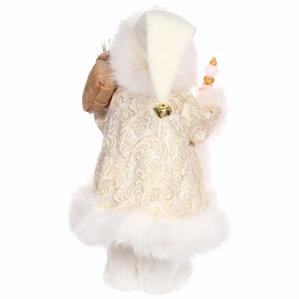Дед Мороз - Лесовичок «Хранитель леса» 40 см, Белый