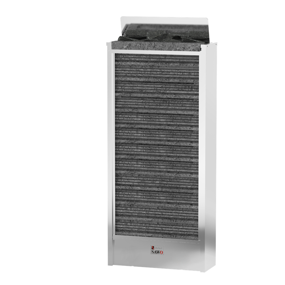 SAWO Электрическая печь Cirrus mini настенная, 3,0 кВт, нерж. сталь, талькохлорит, артикул CIR2-30NS-P, выносной пульт (пульт и блок мощности докупаются отдельно)
