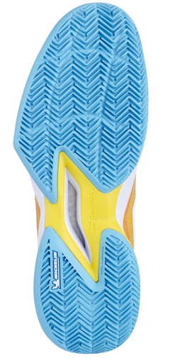 Женские теннисные кроссовки Babolat Jet Mach 3 Clay — coral/gold fusion