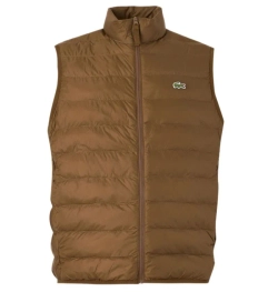 Мужская теннисная жилетка Lacoste Water-Repellent Puffed Windbreaker - brown