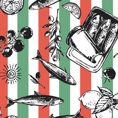 «Итальянские каникулы» с сардинами и лимоном на фоне флага Италии