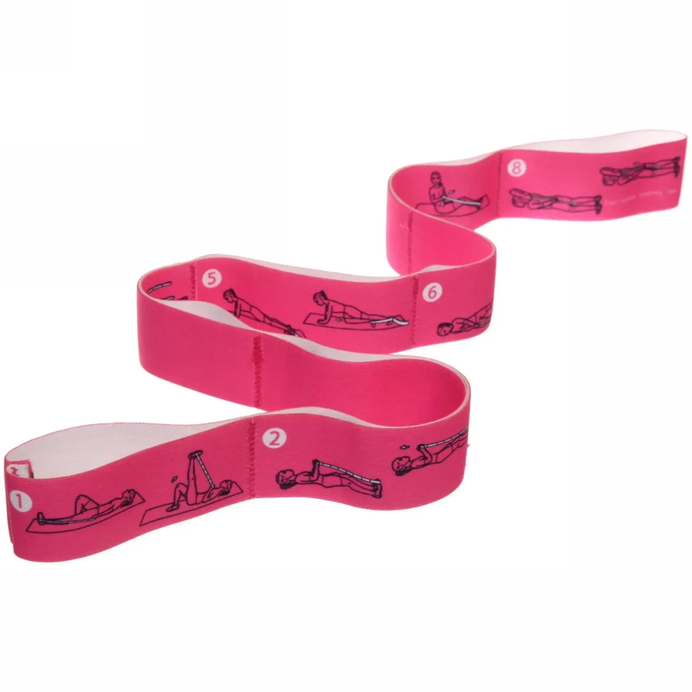 Резинка для фитнеса Stretch 95*4 с упражнениями, микс
