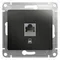 Розетка компьютерная RJ45 Cat 5e Systeme Electric Glossa Антрацит GSL000781K