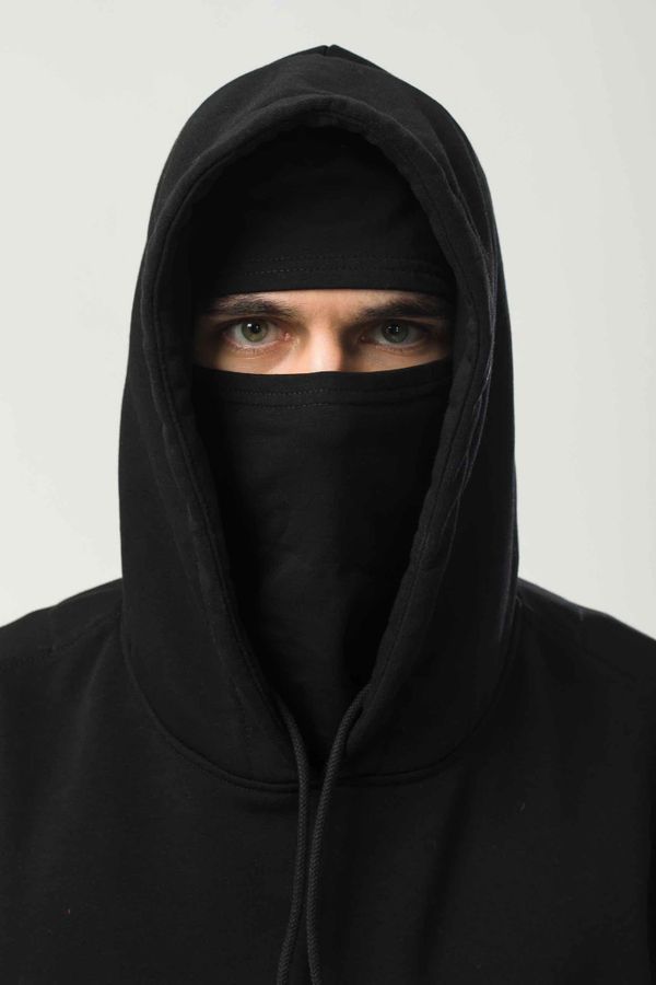 Худи Base Hoodie Wide Summer Лого ТМ Черный/Белый принт КОДРЭД - фото 4