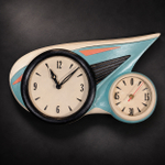 Настенные часы Bel Air 57 в стиле американского автодизайна 1950-х