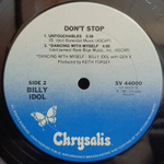 Billy Idol / Don't Stop (12" Vinyl EP)