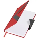 Ежедневник недатированный Brauberg Waves, А5, 160л, кожзам, красно-черный