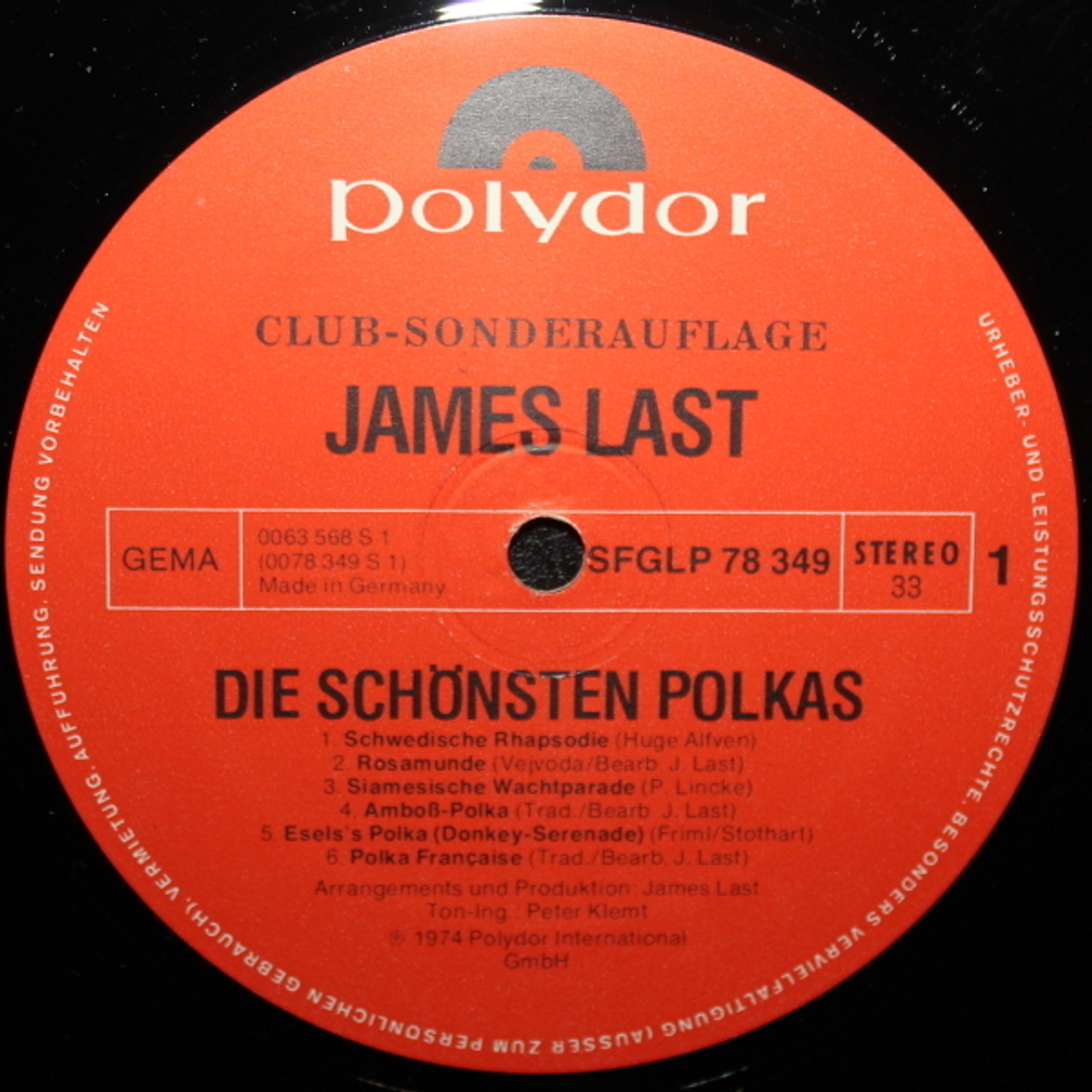 James Last / Die Sch?nsten Polkas (LP)
