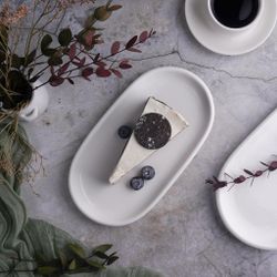 Блюдо овальное 22,5*12,3 см h2,1 см для подачи белое фарфор NEW P.L. Proff Cuisine [10]