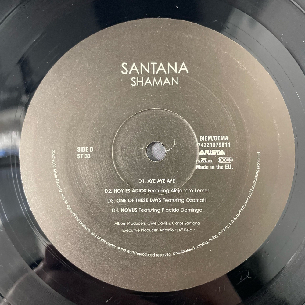 Винтажная виниловая пластинка LP Santana Shaman (Европейский Союз 2002)