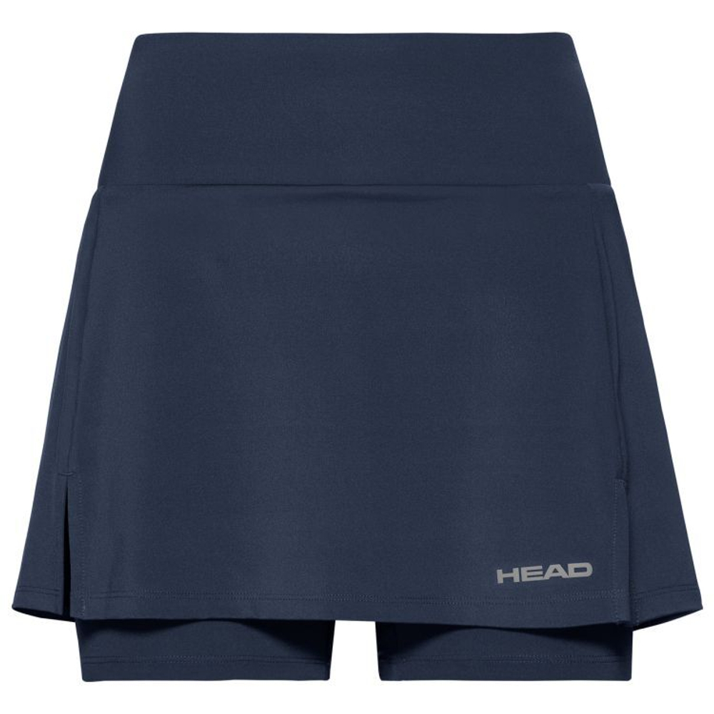 Теннисная юбка Head Club Basic Skort Long W - dark blue