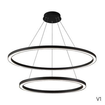 Подвесной светодиодный светильник 123W 3000-6300К Fortuna SP123W LED Black чёрный Crystal Lux