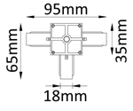 Соединитель T-образный (однофазный) Crystal Lux CLT 0.211 03 WH