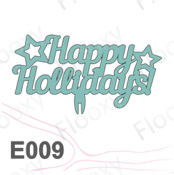 Топпер деревянный в букет цветов "Happy Hollidays" 10шт.