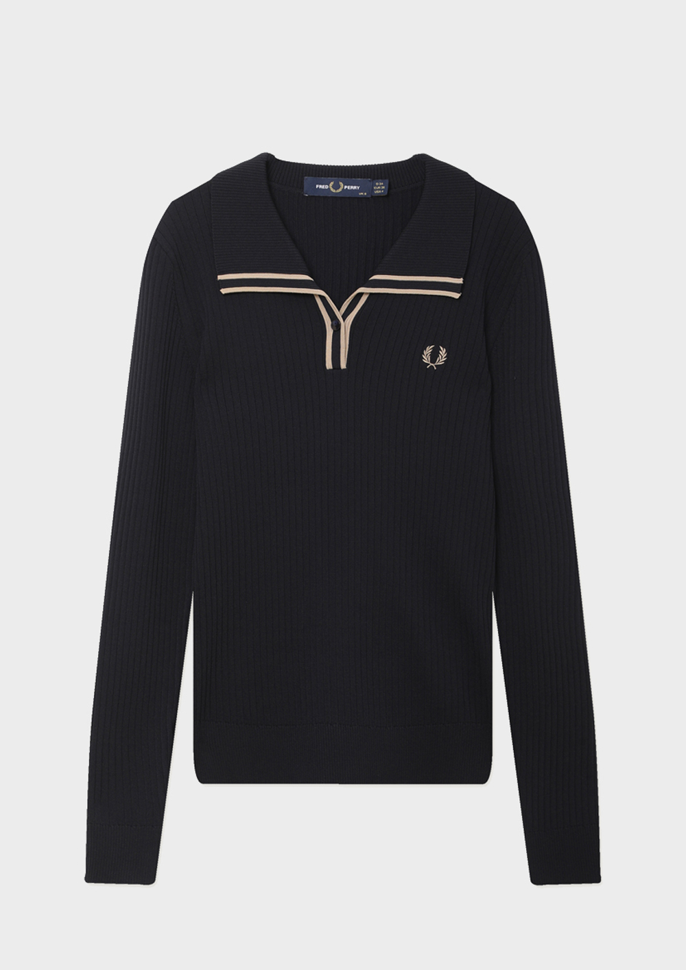 Рубашка-поло FRED PERRY Ribbed Knitted Polo Shirt