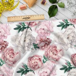 Ткань мембрана пионы нежные весенние