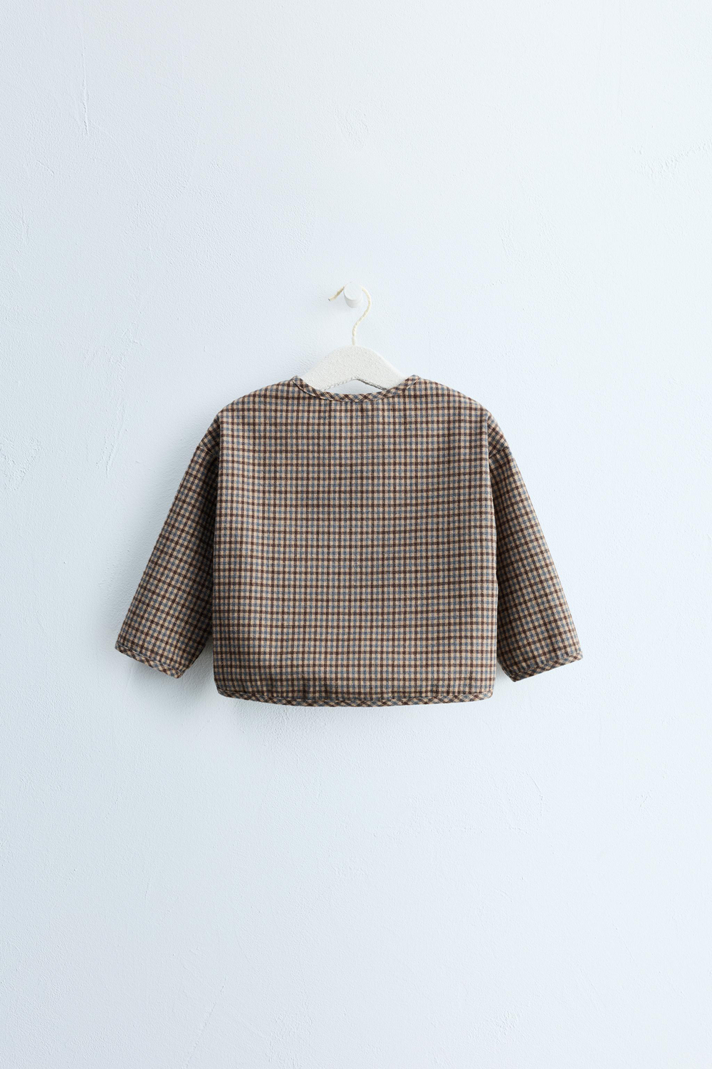 ZARA TIMELESS — ТОП В КЛЕТКУ, РЫЖЕВАТО-КОРИЧНЕВЫЙ