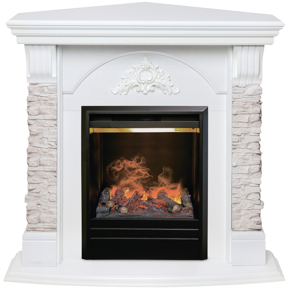 Каминокомплект Real Flame Athena Corner GR с очагом 3D Olympic (угловой)