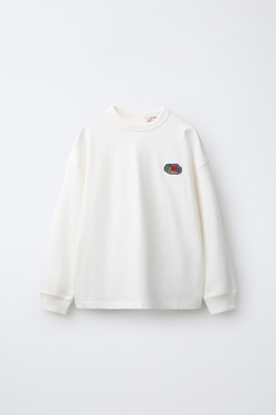 ZARA - FRUIT OF THE LOOM™ , ФУТБОЛКА С ВЫШИВКОЙ, БЕЛЫЙ