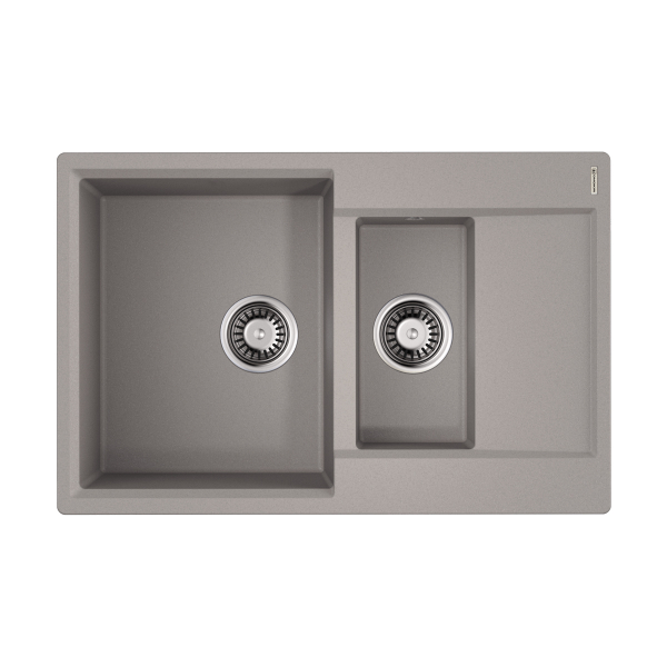 Мойка Daisen 78-2T-GR Tetogranit/leningrad grey