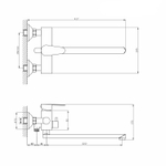 Смеситель для ванны и раковины 35k MIXLINE МЛНС-02(MLSS-02) НЕРЖ