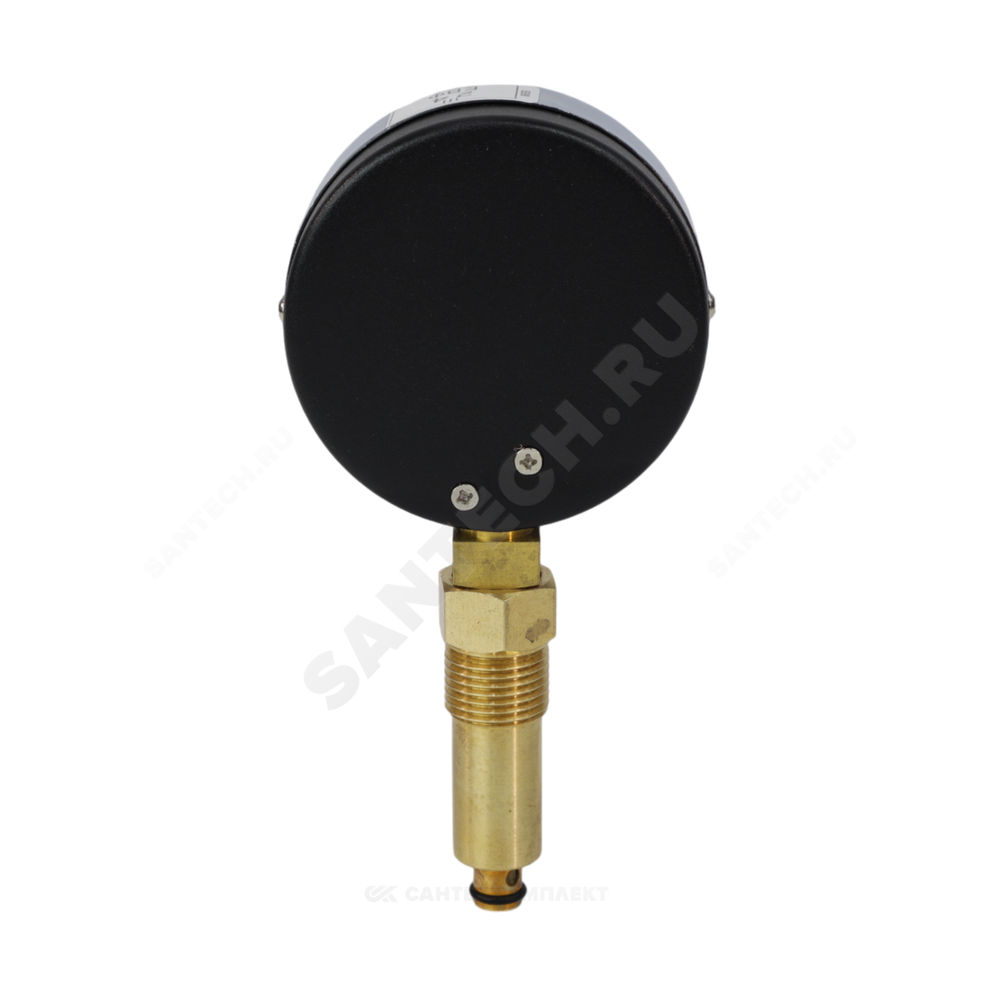 Термоманометр МД04 радиальный Дк80 0-1,0 МПа L=40мм G1/4" 120С с переходником на G1/2" ЭКОМЕРА МД04-80-G-1МПа-120-L-40-РИ