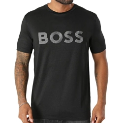 Мужская теннисная футболка BOSS Slim Fit Active Logo - black