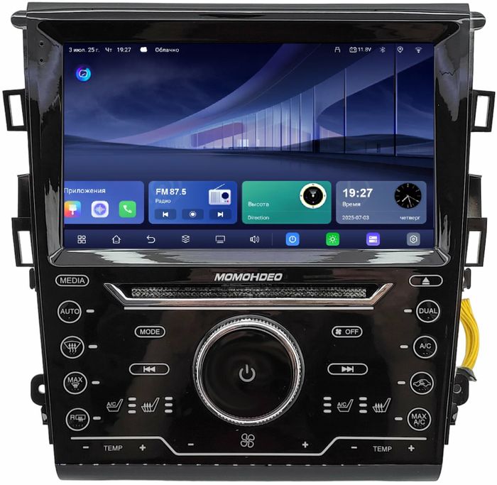 Магнитола для Ford Mondeo 5 2015-2018 - Kuberg QLed+2K, Android 14, TS105, Быстрейшая, CarPlay, SIM-слот