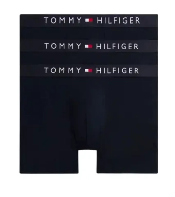 Мужские спортивные боксеры Tommy Hilfiger Stretch Cotton Boxer Briefs 3P - navy blue/navy blue/navy blue