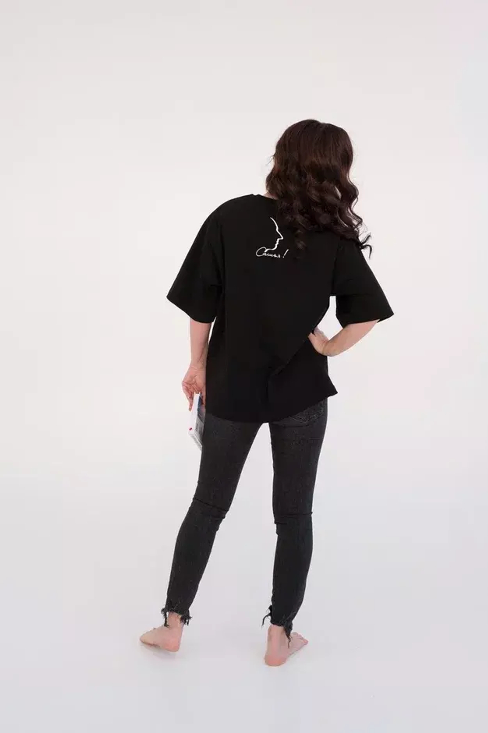Satya merch футболка Oversize Black (Print 5)