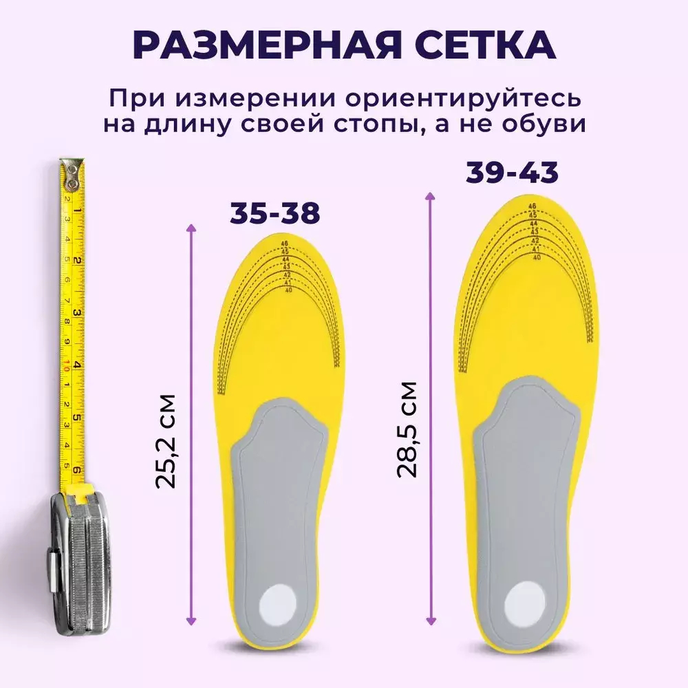 Спортивные ортопедические стельки при плоскостопии амортизирующие каркасные